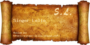 Singer Lelle névjegykártya